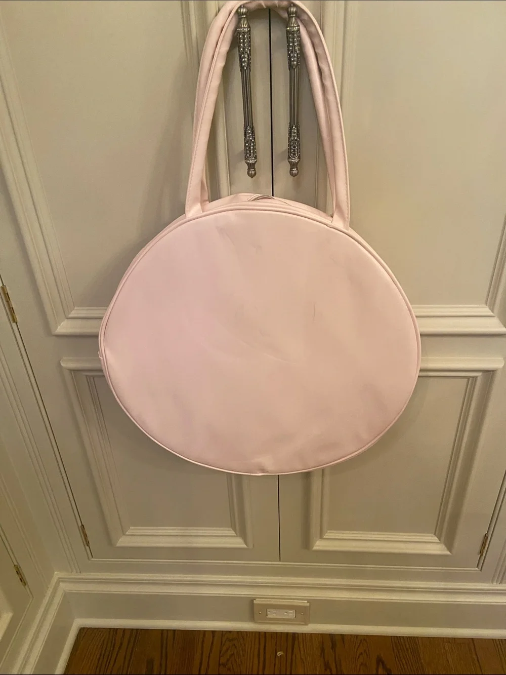 Round Pink Smile Face Tote Bag